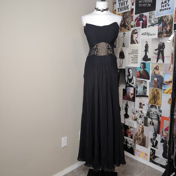 Roberto Cavalli Dresses & Skirts - Roberto Cavalli Strapless Beaded Waist Gown Vintage
